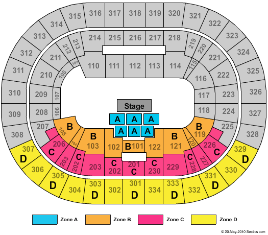 Moda Center at the Rose Quarter Half House Zone Seating Chart